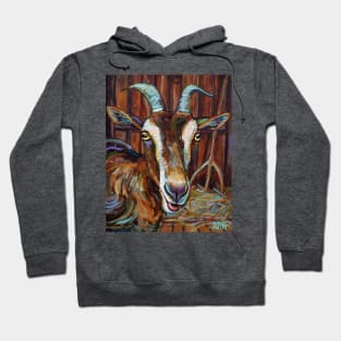 Dairy Goat in a Barn by Robert Phelps Hoodie